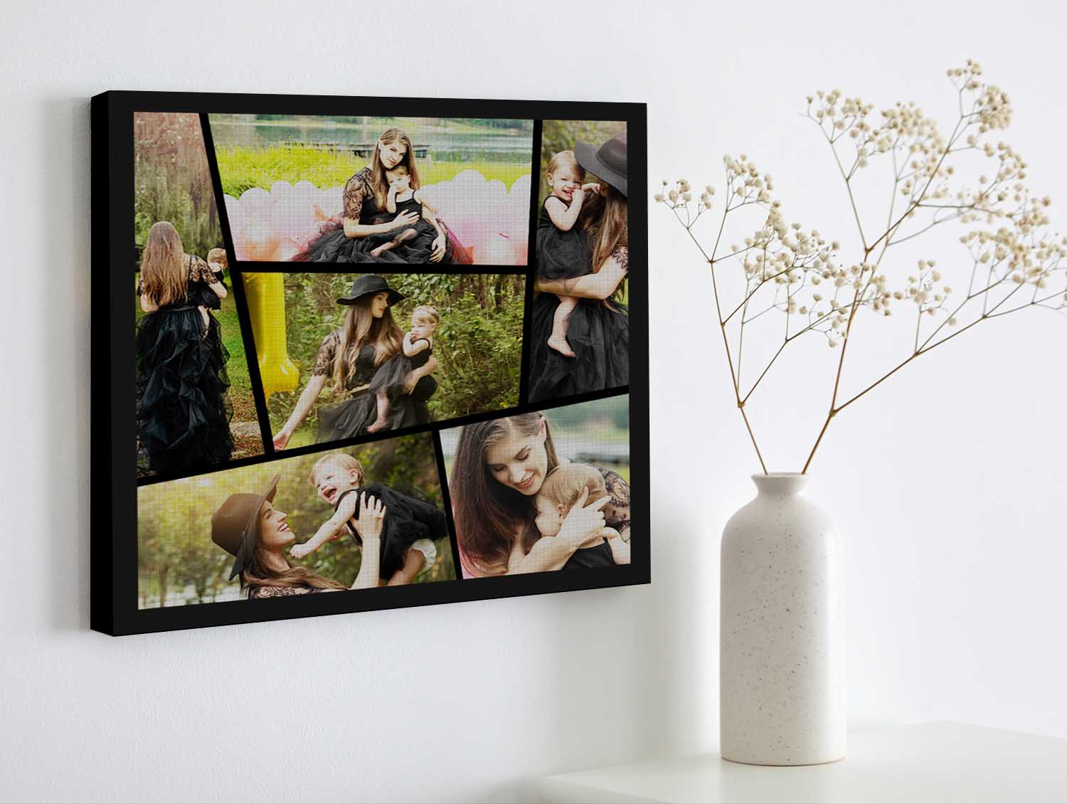 Large photo collage canvas with multiple memories