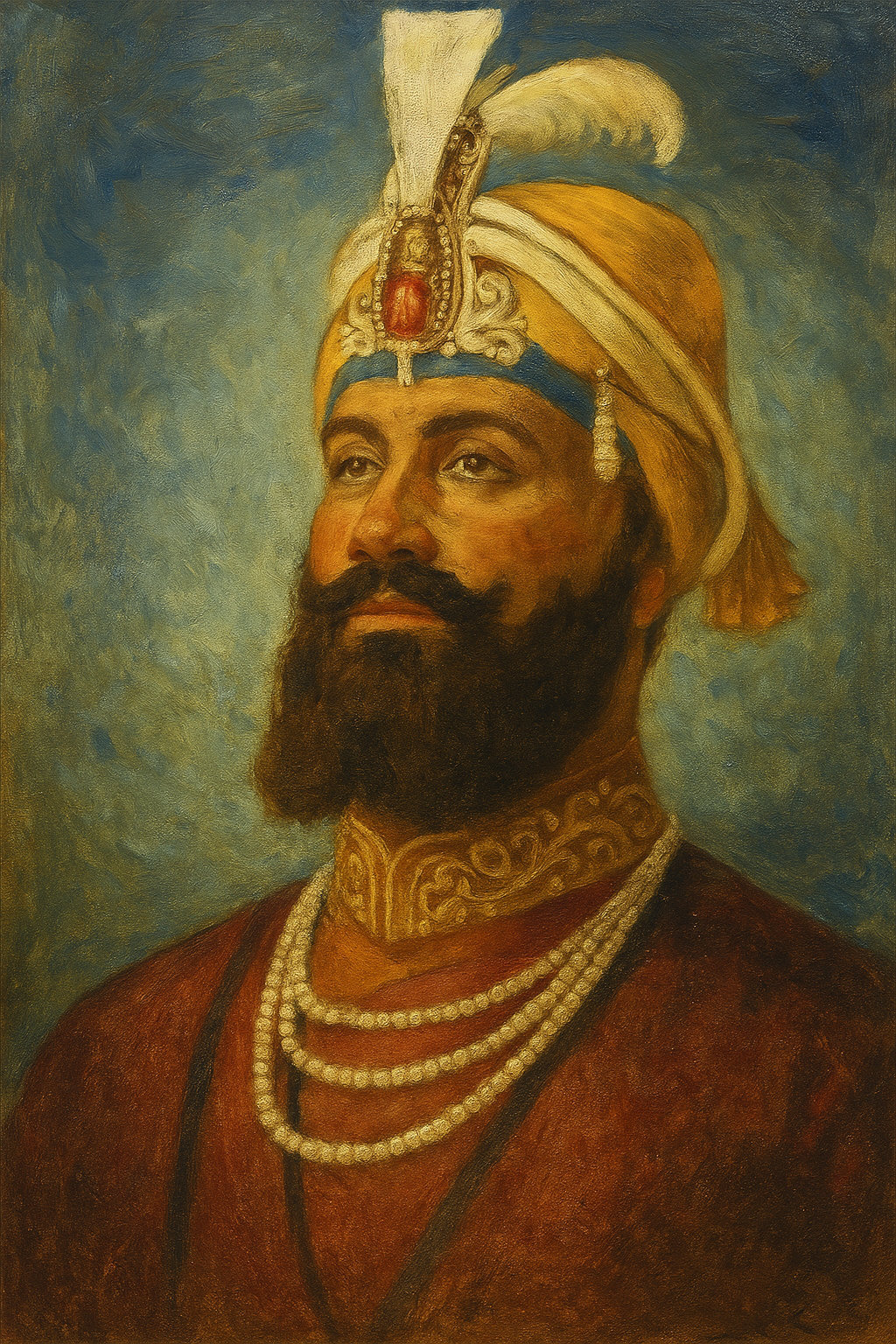 Guru Gobind Singh Ji Portrait - CanvasPrintsCanada