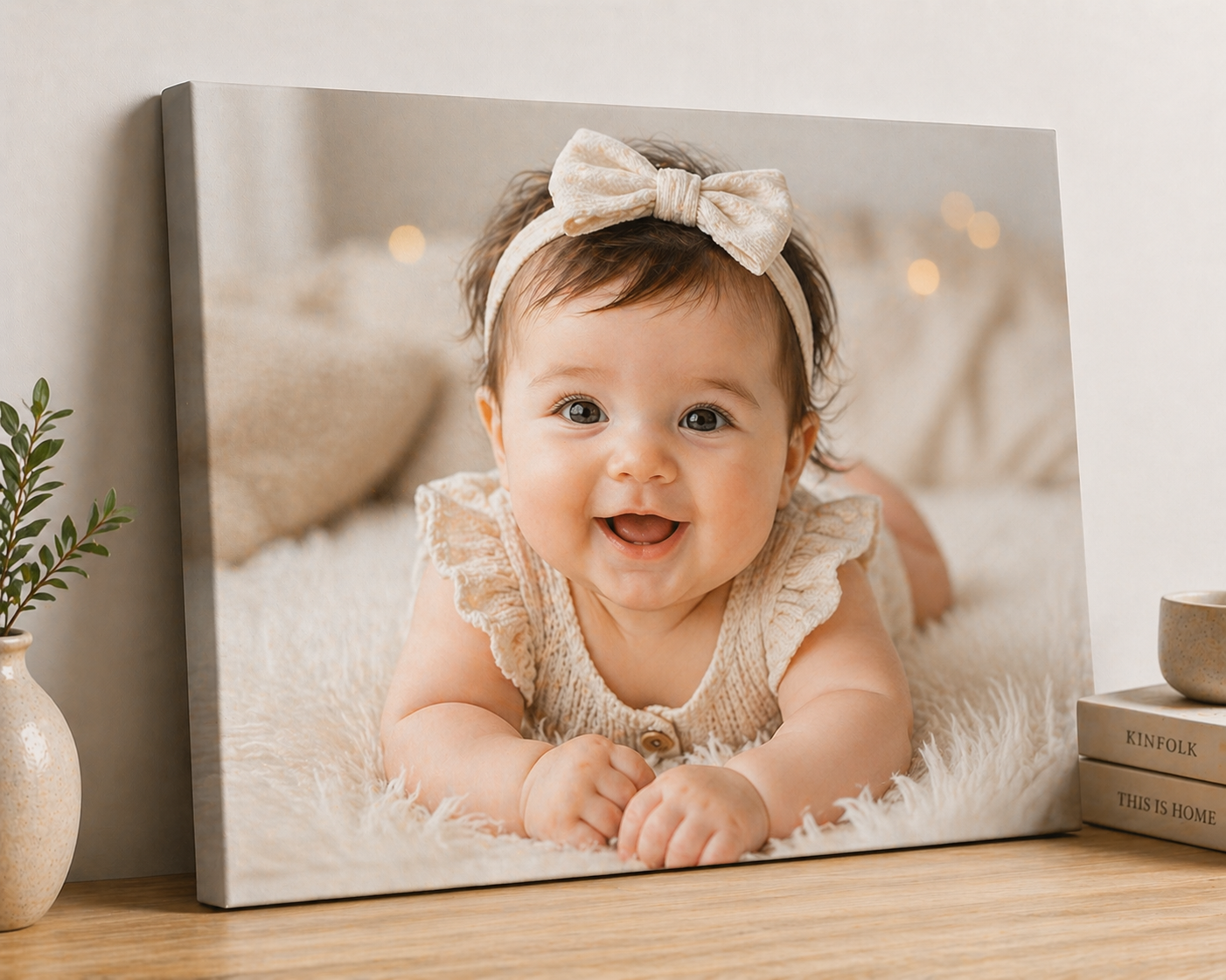 Baby photo canvas printing Oakville Ontario nursery wall art