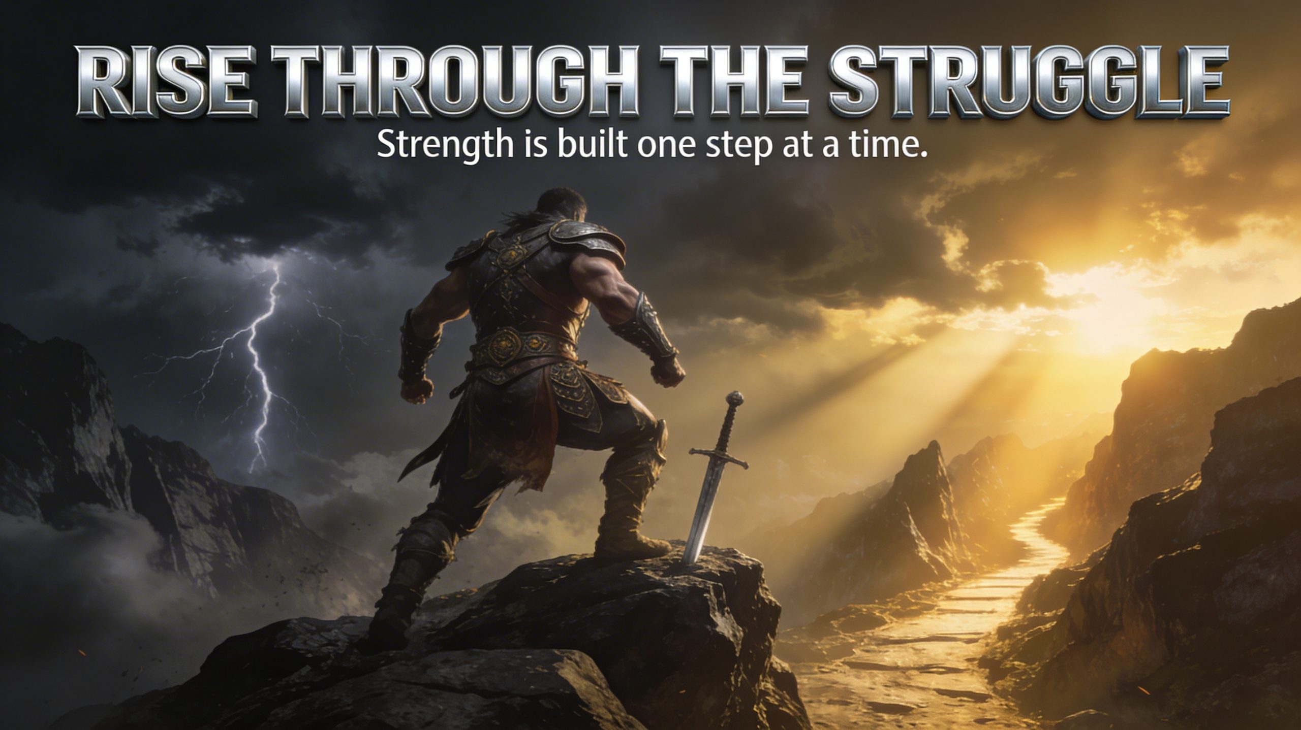Rise Through the Struggle – Strength Canvas Art