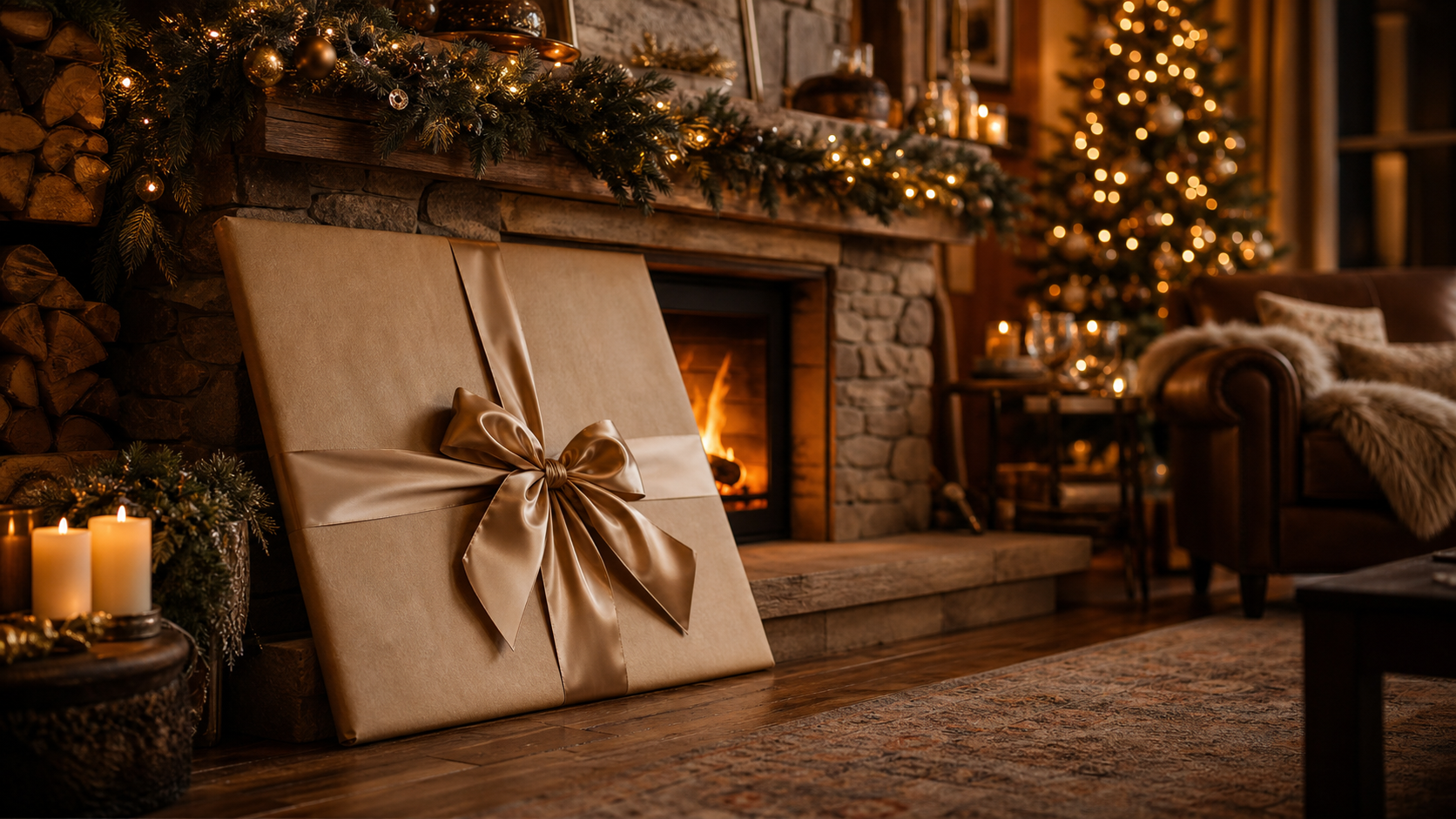 beautifully wrapped large canvas print