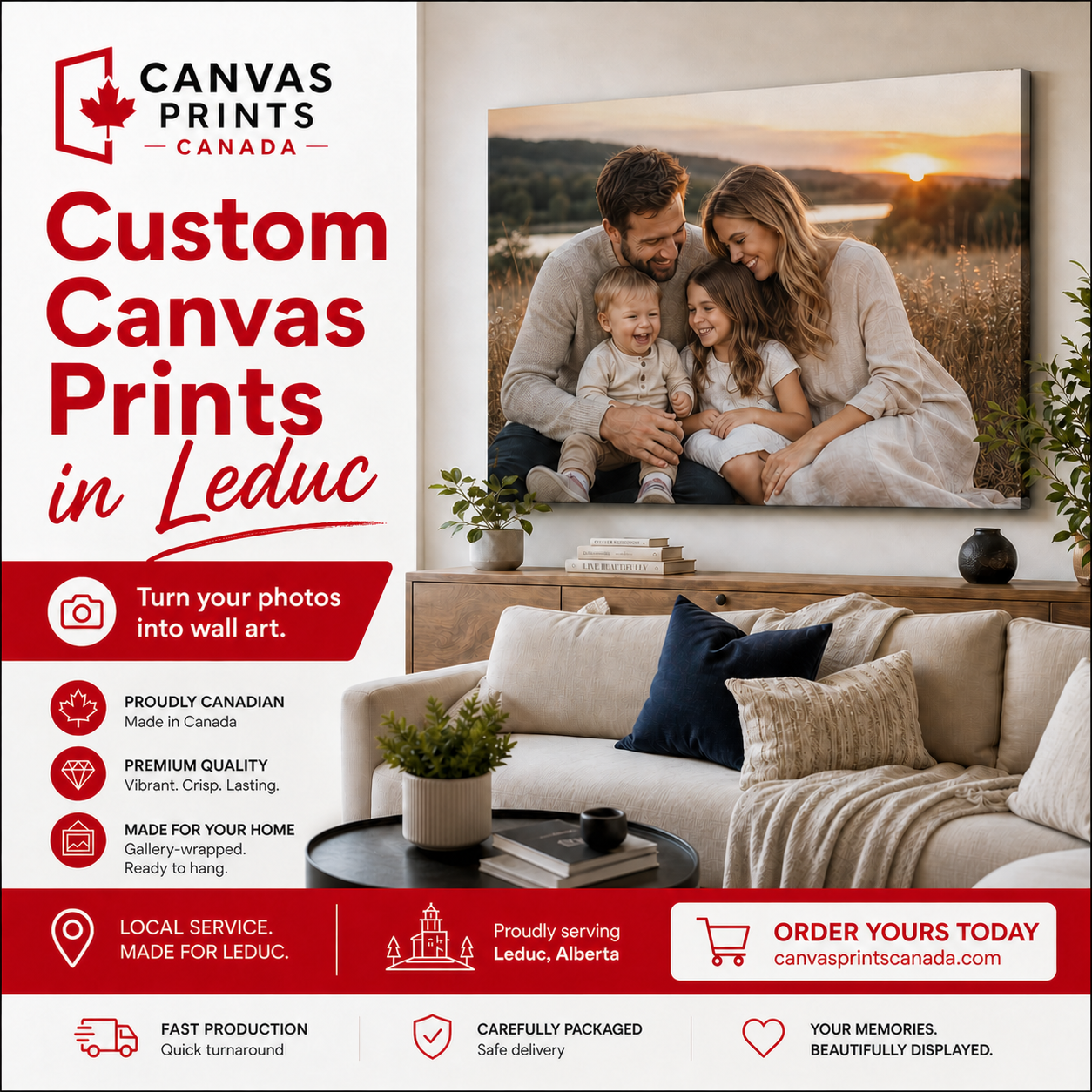 Museum quality canvas prints delivered to Leduc Alberta